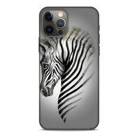 Y.Liva-2020 (Zebra) Apple iPhone 12 Pro Kılıf Silikon Kapak Desenli