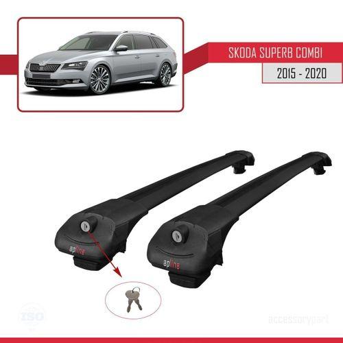 Skoda SuperB COMBI 2015-2020 Arası ile uyumlu ACE-1 Ara Atkı Tavan Barı SİYAH