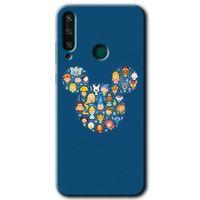Huawei Y6P Kılıf HD Desen Baskılı Arka Kapak - Mickey + Kırılmaz Cam
