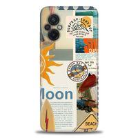 Xiaomi Poco M5 Kılıf HD Baskılı Kılıf - Moon + Tam Ekran Koruyucu