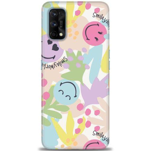 Realme 7 Pro Kılıf HD Baskılı Kılıf - Smiley World + Tam Ekran Koruyucu
