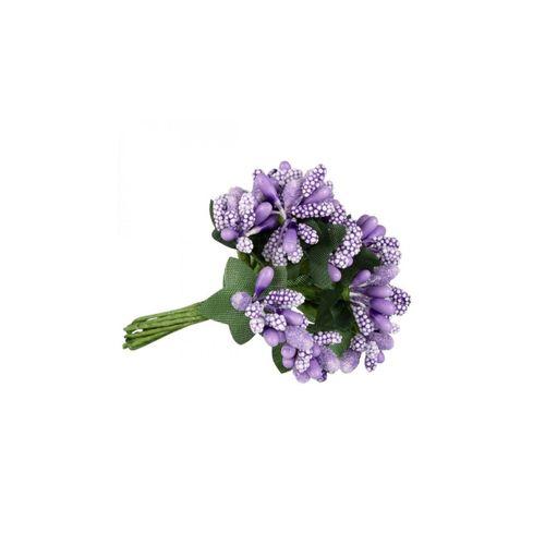 Cipso Görünümünde İri Toplu Yapay Tomurcuk Çiçek Lila  (2cm*2cm) 144 Adet