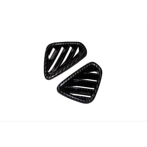 Hyundai Kona Uyumlu Ön Menfez Kaplama 2 Parça - Karbon