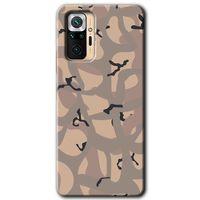 BeRa Aksesuar  Xiaomi Redmi Note 10 Pro Kılıf Baskılı Kapak - Kamuflaj 6 +Tam Kaplayan Mat Seramik