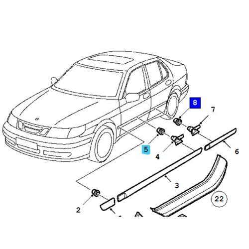 Saab 4564035 Yan Dekor Burcu 3D Baskı (Bu ürün Sadece Plastik parçadır - Almadan Önce Soru Sorabilirsiniz)