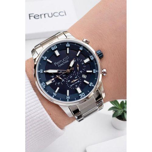 Ferrucci İç Fonksiyonları Aktif 30 Mt Suya Dayanıklı Çelik Kordonlu Erkek Kol Saati EFR.13299.M1