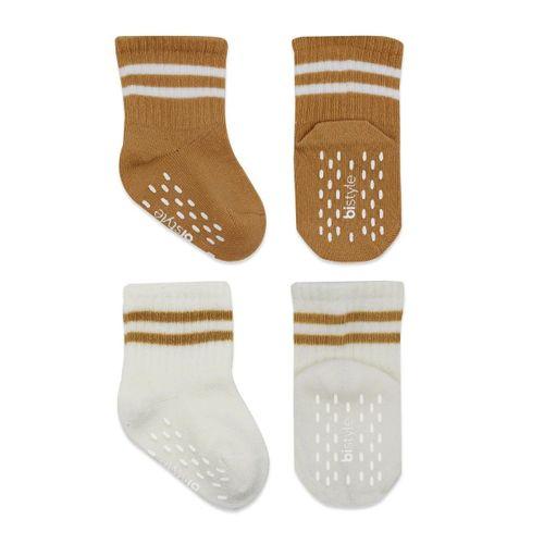 Bistyle Bistyle Çemberli Kaymaz Soket Çorap 2'Li BS10125 Ekru Hardal
