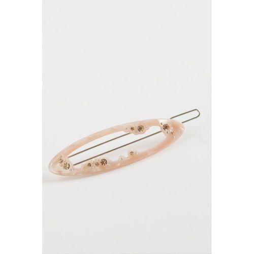 Oval Taşlı Klipsli Toka