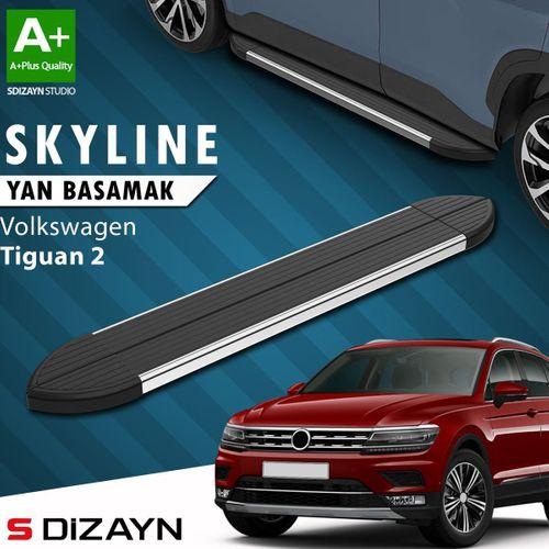 S-Dizayn VW Tiguan 2 Skyline Krom Yan Basamak 173 Cm 2016-2024 A+ Kalite