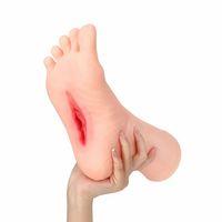 Gerçekçi Et Dokusunda Titreşimli Suni Vajina Ayak Fetişi Mastürbatör - 38 Numara Sol