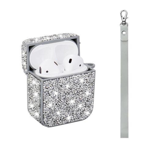 Apple Airpods Zore Airbag 45 Bilek Askı Aparatlı Simli Şeffaf Kılıf