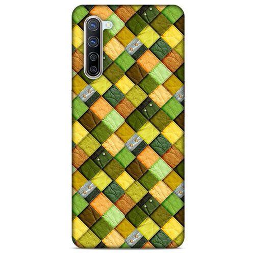Oppo Reno 3 Pro 5g Kılıf Patchwork (49) Ultra Silikon Kılıf Sarı Yeşil