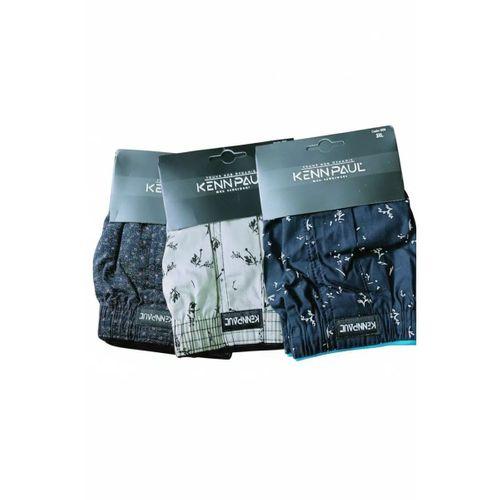 Kenpaul Desenli Poplin Erkek Boxer 3 Adet