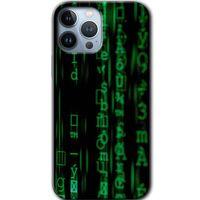 MRCİLETİSİM iPhone 13 Pro Kılıf HD Desen Baskılı Arka Kapak + Mat Kobra Cam - Matrix