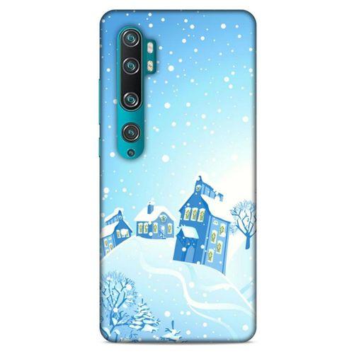 Xiaomi Mi Note 10 Kılıf Snowix (24) Darbe Emici Kılıf Beyaz Mavi