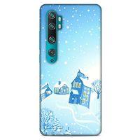 Xiaomi Mi Note 10 Kılıf Snowix (24) Darbe Emici Kılıf Beyaz Mavi