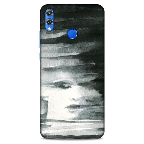 Huawei Honor 8x Kılıf Depresyon (13) Silikon Kap Mor Turuncu