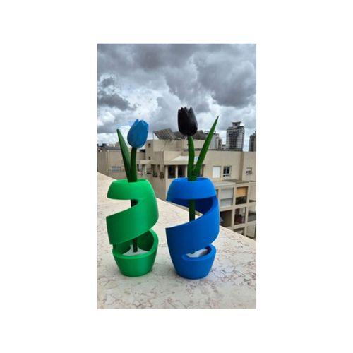 Dönme Saksısı için Ahşap Lale Tutucu (Bu ürün Sadece Plastik parçadır - Almadan Önce Soru Sorabilirsiniz)