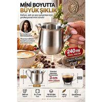 240 ml 8x7 cm Mini Sütlük Espresso Pitcher Sosluk Sürahisi 18/10 304 Paslanmaz Çelik 723668