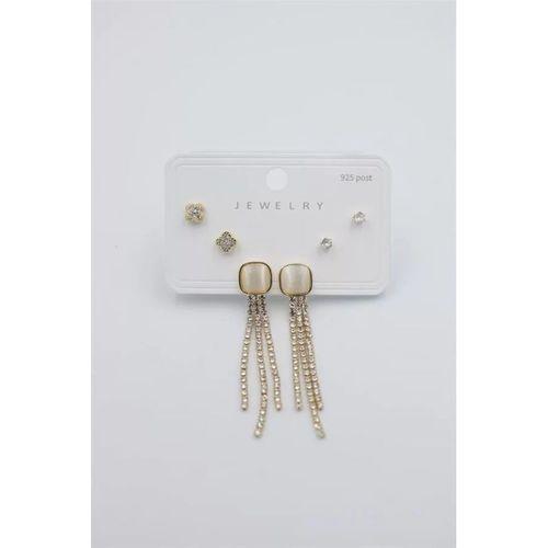 Çoklu Set Küpe - Altın