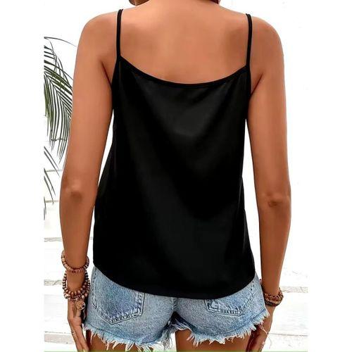 Kadın Ip Askılı V Yakalı Pulpayet Detaylı Sandy Bluz