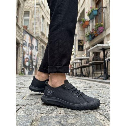 BA0248 BOA Siyah Esnek Bağcıklı Ultra Hafif Nefes Alan Sneaker Ayakkabı