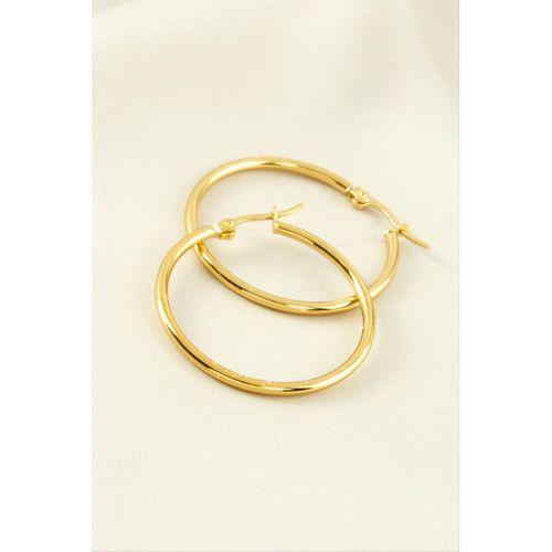 Halka Lüks Çelik Küpe 4 cm