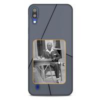 Samsung Galaxy M10 Kılıf Atatürk (31) TPU Kılıf Koyu Gri