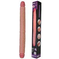 Zach - Sliding Skin Ultra Soft Realistic Double Ended Dildo Hareketli Kayar Deri Çift Katmanlı Çift Taraflı Gerçekçi Yapay Penis 45 CM