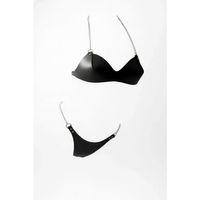 Siyah Harness Takım Suni Deri Zincir Detaylı - Brf1169