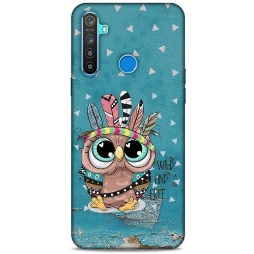 Animax Mavi Kızılderili Baykuş Oppo Realme 5i Kılıf Desenli Silikon