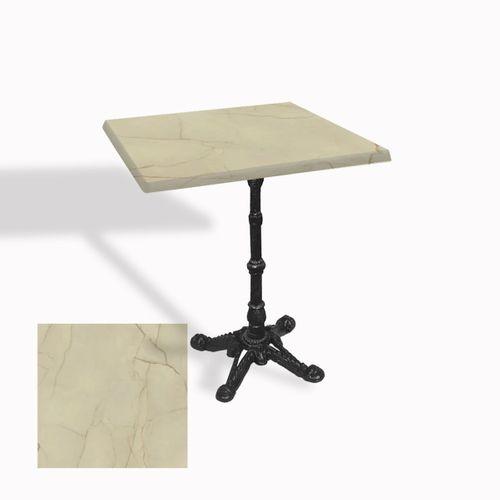Dockers Çipa 1002 Döküm Ayak Kare Masa 70X70 cm - (Werzalit, Wermodin ve Allzalit Tabla) - Golden Marble