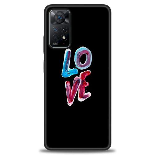 Xiaomi Redmi Note 11 Pro Kılıf HD Baskılı Kılıf - Renkli Love + Tam Ekran Koruyucu