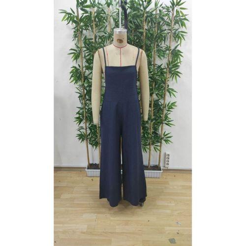 Kadın Askılı Yandan Fermuarlı Geniş Paçalı Valencia Tulum