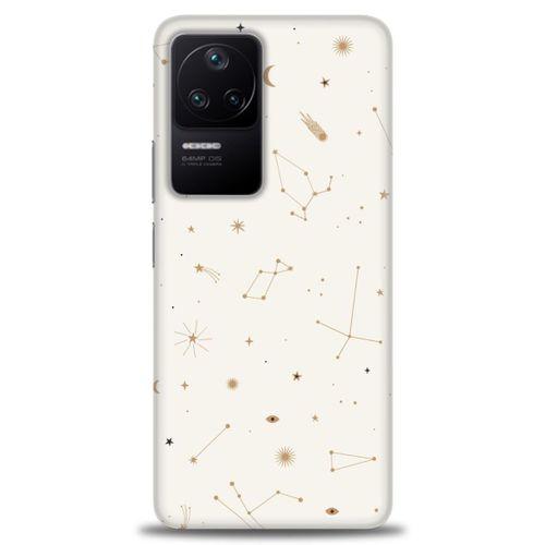 Xiaomi Poco F4 Kılıf HD Baskılı Kılıf - Yıldız Haritası + Tam Ekran Koruyucu