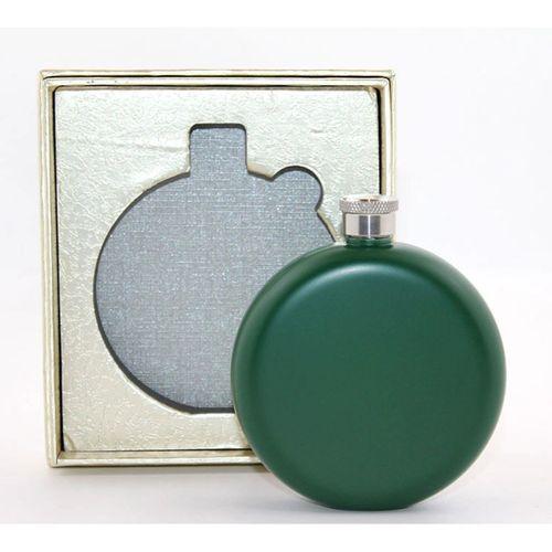 Paslanmaz Çelik Yuvarlak Matara 5 Oz Yeşil Renk