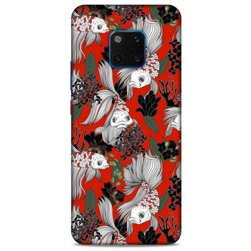 Animax Balıklar ve Çiçekler Huawei Mate 20 Pro Kılıf Desenli Silikon