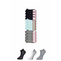 Siyah Gri ve Beyaz Kadın Bilek Çorap 12 çift