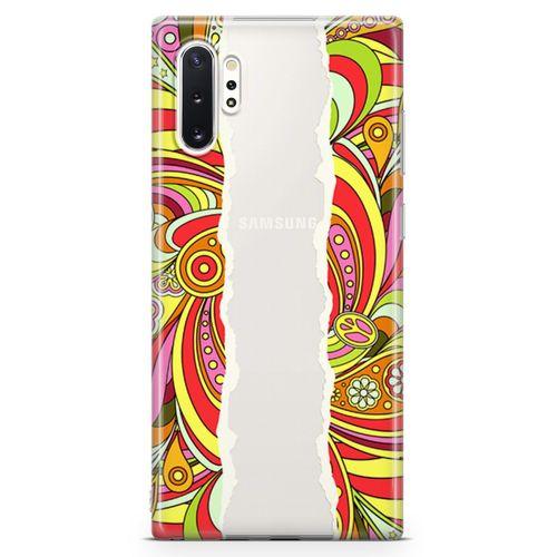 Samsung Galaxy Note 10 Plus Kılıf Şal Fular Arka Kapak Koruma Desenli Full Koruyucu