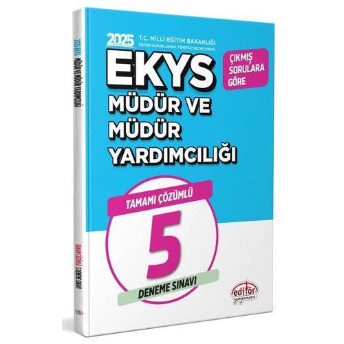 2025 MEB EKYS Müdür ve Müdür Yardımcılığı Tamamı Çözümlü 5 Deneme Sınavı Data Yayınları