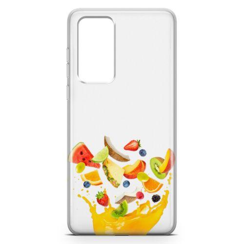 Huawei P40 Kılıf Katı Meyve Sıkacağı Arka Kapak Koruma Desenli Full Koruyucu