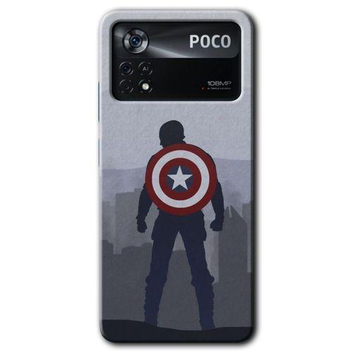 Poco x4 Pro Kılıf HD Desen Baskılı Arka Kapak - Captain Avenger + Kırılmaz Cam