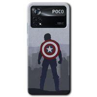 Poco x4 Pro Kılıf HD Desen Baskılı Arka Kapak - Captain Avenger + Kırılmaz Cam