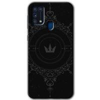 Potkal Hediye Fabrikası Samsung Galaxy M31 Kılıf HD Desen Baskılı Arka Kapak - Siyah Mandala 1