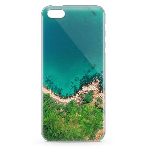 Apple iPhone SE Kılıf Mavi Tur Arka Kapak Koruma Desenli Full Koruyucu