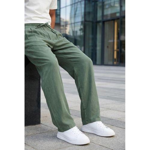 Wert Lyocell Kumaş Relaxed Fit Çİft Pileli Jogger Eşofman Altı Pantolon - Yeşil