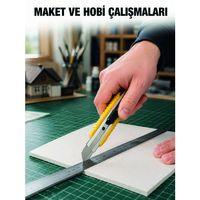 5 Adet Metal Falçata Seti Ergonomik Saplı Çelik Maket Bıçağı Koli Ambalaj Pvc Kesici