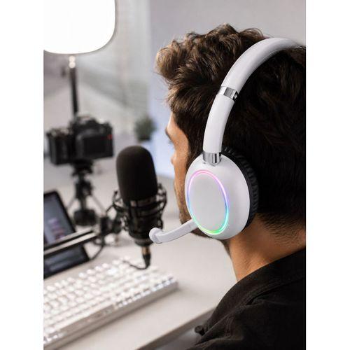 Beyaz Kablosuz Bluetooth Kulaklık Mikrofonlu Ergonomik Kulak Üstü Tasarım