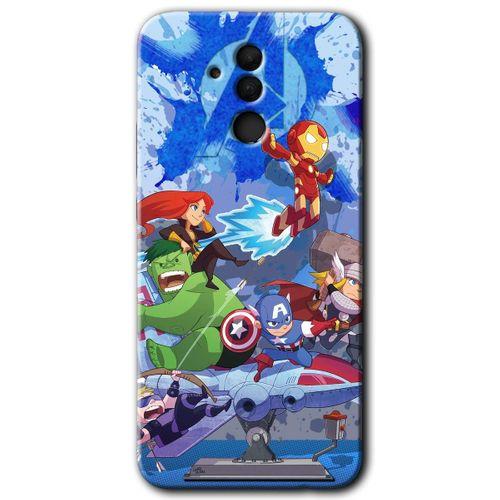 Huawei Mate 20 Lite Kılıf Baskılı Kapak - Avengers Cartoon +Tam Kaplayan Mat Seramik