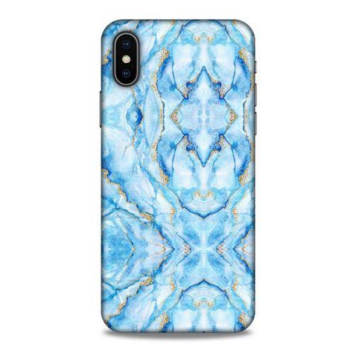 Mermer Desenli (33) Tema Hybrid Kılıf Bebek Mavisi Apple iPhone XS Kılıf